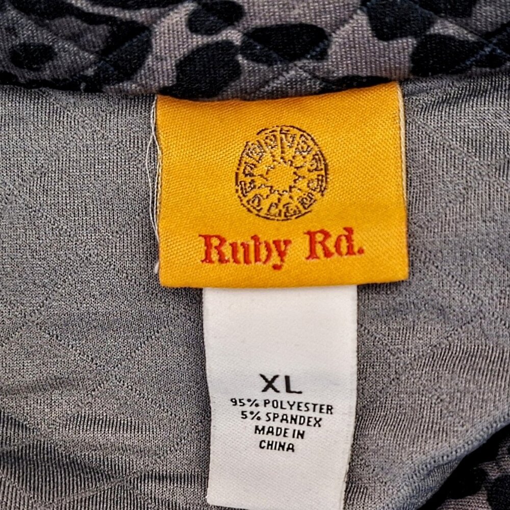 Ruby Rd. Women's Xl Animal Print Quilted Full-Zip Lightweight Jacke View 3
